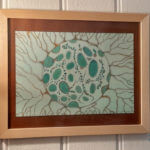Sphère or-turquoise - Aquarelle d'Anne Lavorel - Soins énergétiques et peinture vibratoire