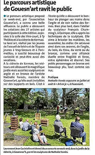 article de presse parcours d artistes gouesn art