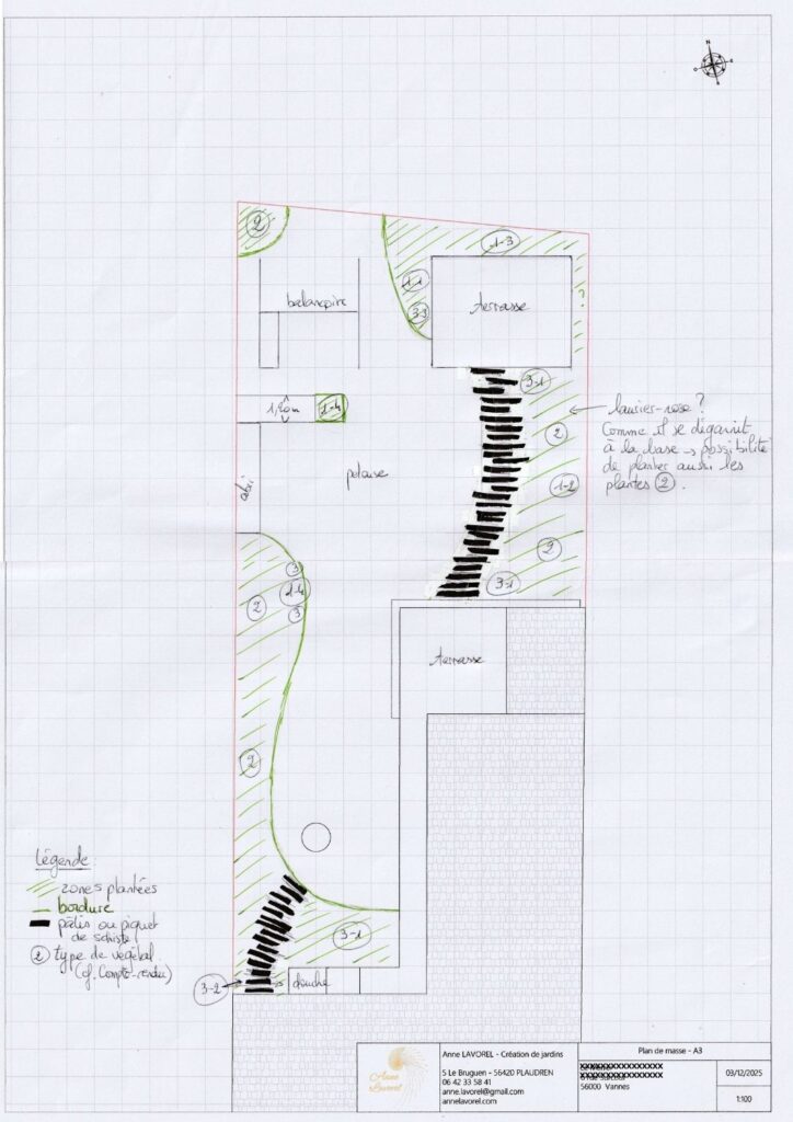 plan avant projet jardin vannes